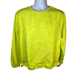 Disney Parks Mickey Mouse Neon Yellow Pullover | Women's Small |